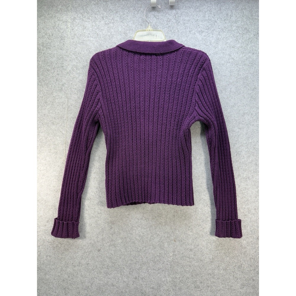 VTG Child Mainframe Purple Sweater With Pockets Size Large - Picture 2 of 5